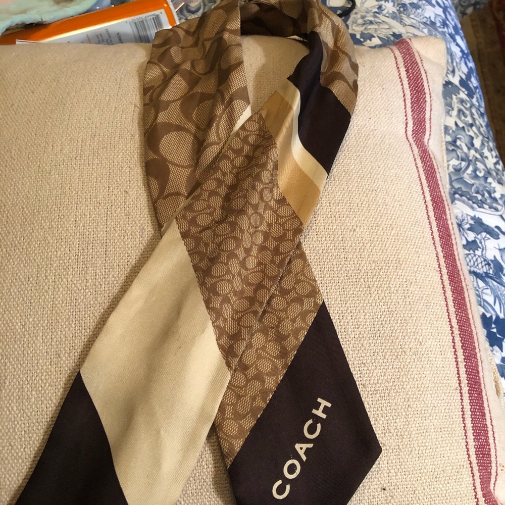 Coach silk neck scarf ❤️